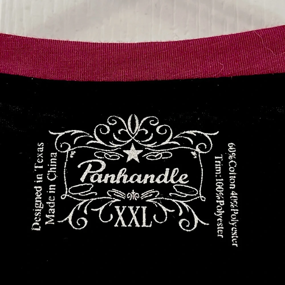 Country Sweetheart Black Short Sleeve Tee with Pink Accents - Picture 3 of 8